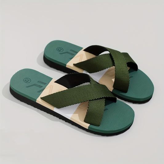 Men's Home Shoes Indoor Slippers New EVA Drag Men's Summer European and American Fashion Trends Wear Beach Slippers Men's Casual Daily Flat Shoes.