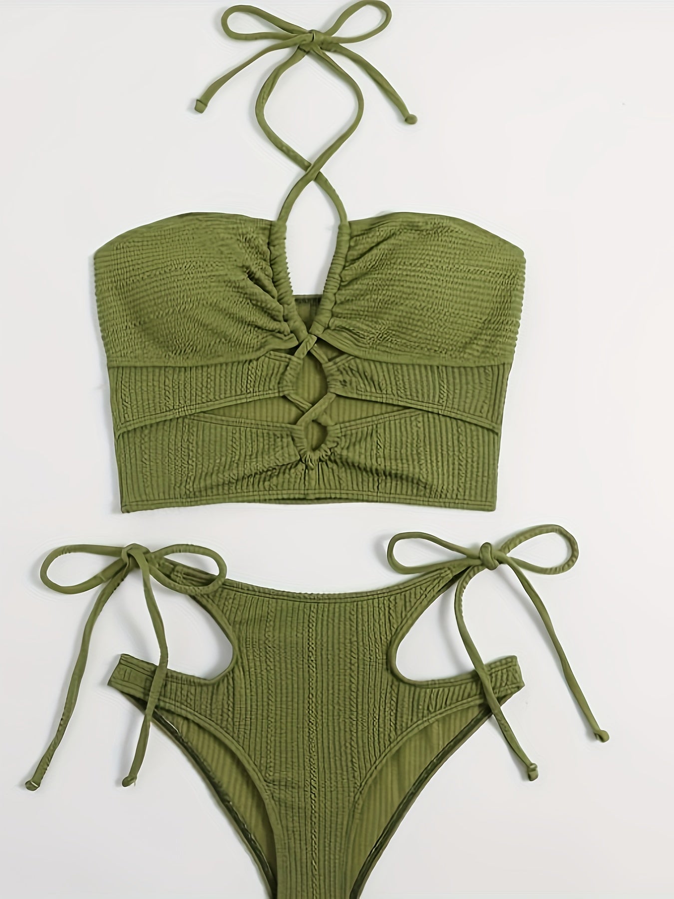 New Split Bikini High Waist European and American Women's Swimwear Women's Vacation Swimwear
