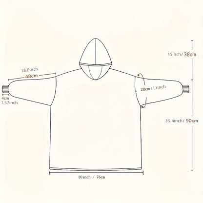 Ultra-Soft Sherpa Velvet Reversible Hoodie with Kangaroo Pocket, Comfortable, Machine Washable, And Wearable Sweatshirt, a Perfect Gift.