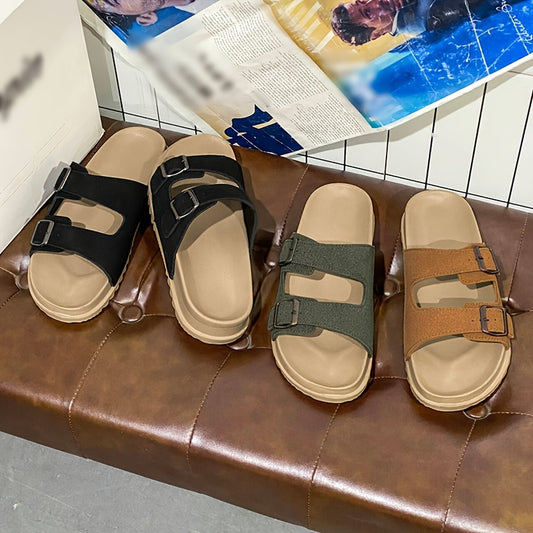 New Adjustable Double-Buckle Open-Toe for Men And Women, Featuring a Soft EVA Sole That Is Comfortable, Slip-Resistant, And Durable.