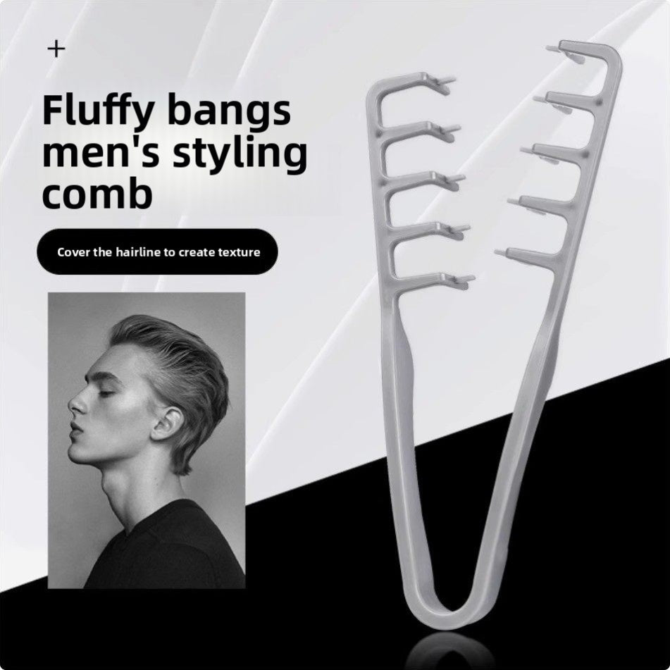 2pcs Men's Styling Comb Made of Plastic, Suitable for Daily Commuting, Business Trips, Travel, And Office Use. It'S Portable, Compact, And Easy to Store. It Helps in Styling And Volumizing Hair, Managing Flyaways