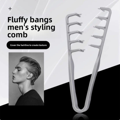 2pcs Men's Styling Comb Made of Plastic, Suitable for Daily Commuting, Business Trips, Travel, And Office Use. It'S Portable, Compact, And Easy to Store. It Helps in Styling And Volumizing Hair, Managing Flyaways