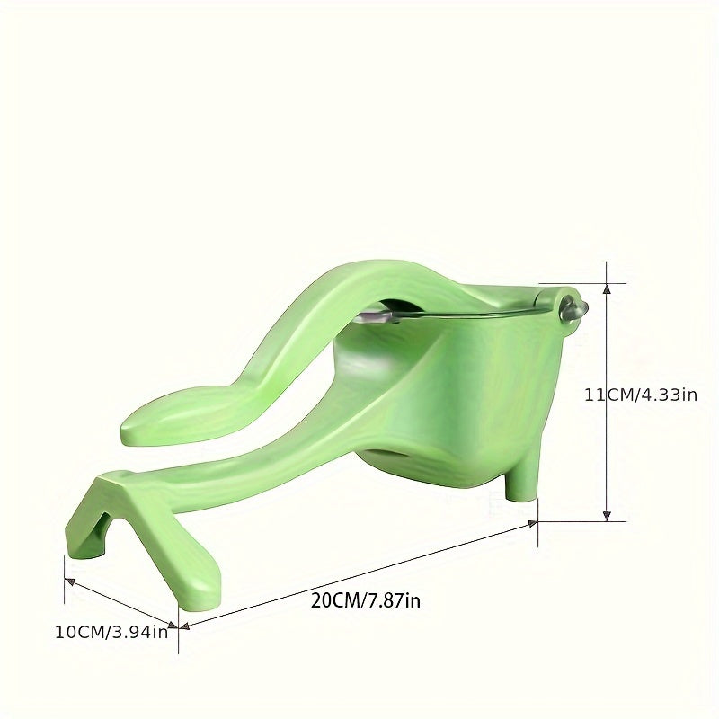 1pc Green Multifunctional Manual Citrus Juicer - Compact Handheld Fruit Squeezer for Oranges, Lemons & More, Durable Plastic Design for Easy Juicing at Home, Home Juice Making | Handheld Juicer | Easyclean Material, Juicer Sq