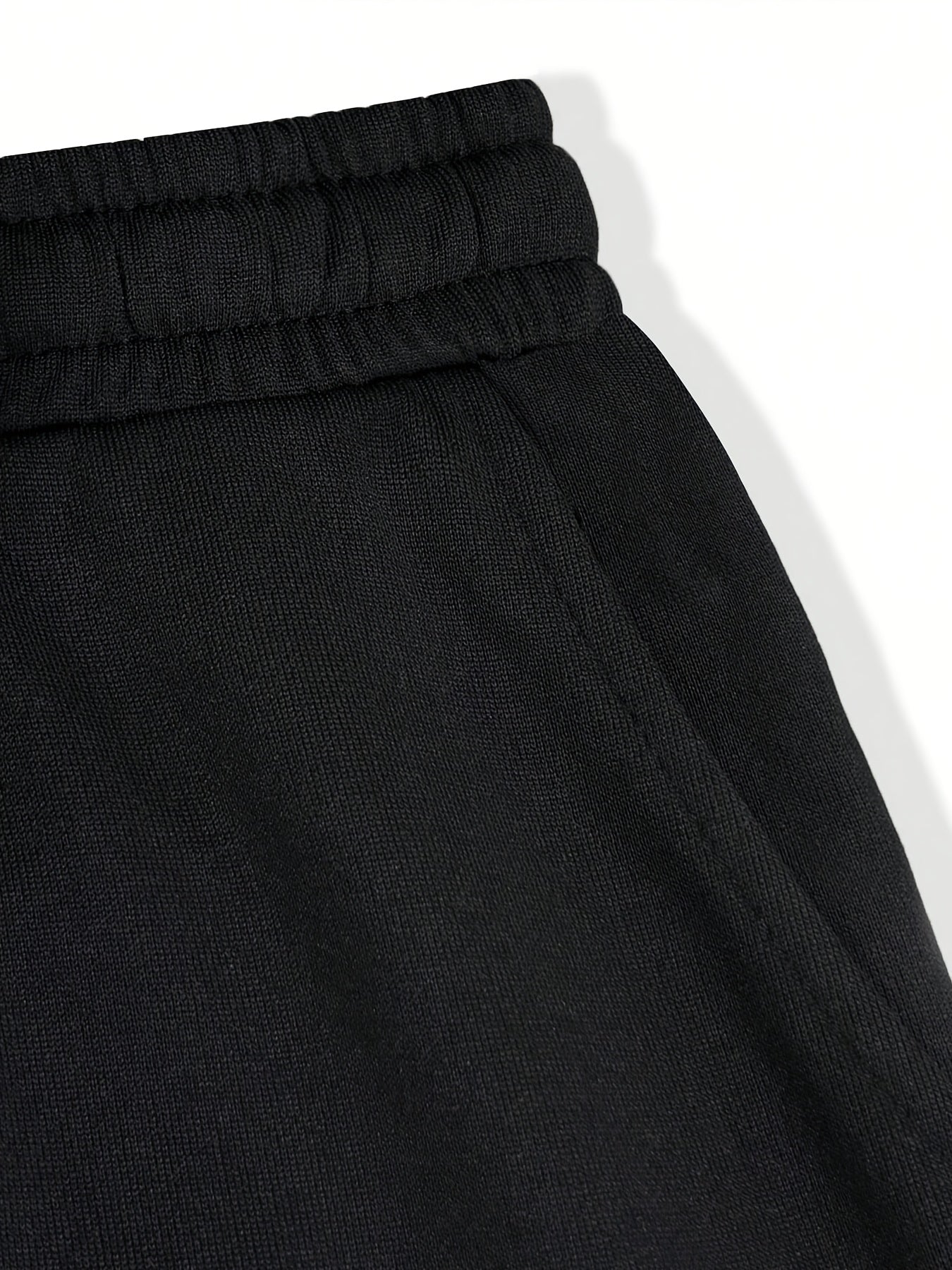 Men'S Casual Sports Long Pants, Loose Fit - Made of Polyester, Featuring a Drawstring Design, Suitable for Jogging, Streetwear, And Outdoor Activities, Warm Fleece-Lined Pants for Autumn And Winter