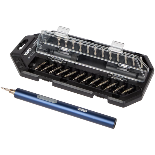 Varo Precision Electric Screwdriver Set 26 pieces | 4 volts for Multiple Use