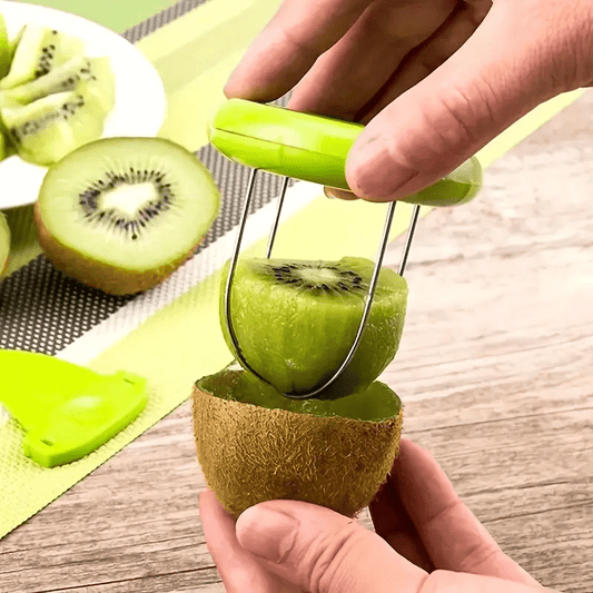 1pc Easy-to-Use Kiwi Fruit Slicer - Manual Cutter & Peeler with ABS Material, Non-Electric Kitchen Gadget for Perfect Kiwi Prep, Food-Safe, Ideal for Outdoor Cooking, Outdoor kitchenware, essential tools for outdoor camping a
