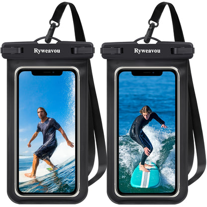 2 Pack 17.78 cm Phone | For iPhone16Pro 15 14 13 12 11 Pro Max XS Plus for galaxy Phone, PVC Dry Bags for Diving, Swimming, Snorkeling and Beach Adventures