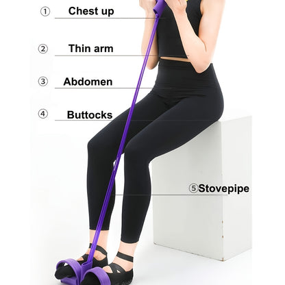 Natural Latex Yoga Pedal Puller - Resistance Band for Home Gym Arm and Waist Slimming Training