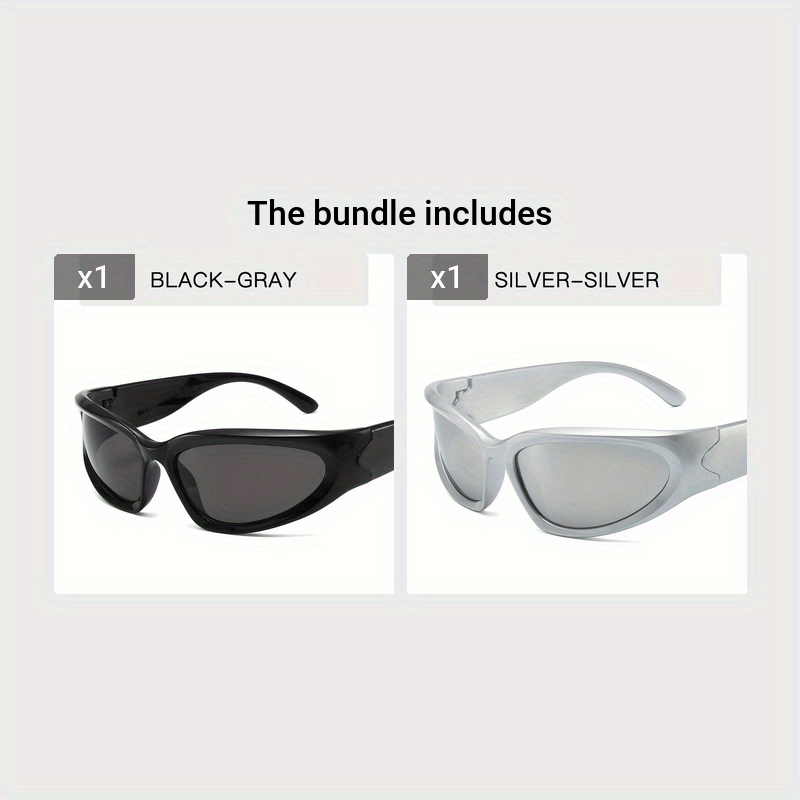 Classic Punk Women Steampunk Oval Wrap Around Mirrored Cycling Eyewear fashion glasses