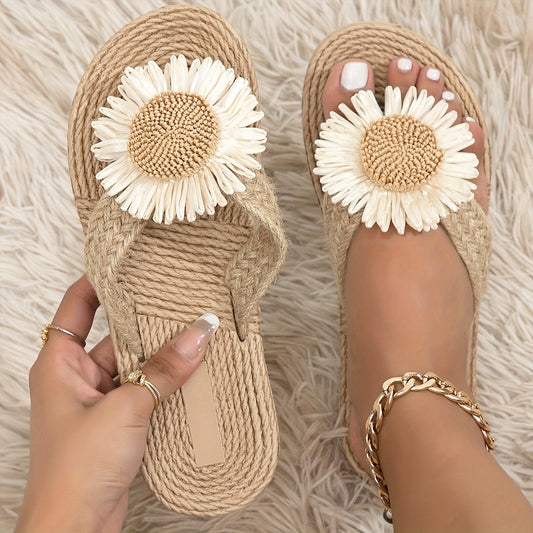 Women's Summer Thong - Upper & Insole Beach Slippers with Cushioned Sole, Slip- Flat Heel for Poolside, Casual & Dressy Outfits - Breathable Comfortable Footwear, Women Shoes