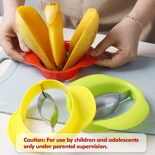 1pc Creative Mango Slicer, Household Mango Cutter and Pitter Tool for Peeling, Slicing, and Coring Fruits, Suitable for Teens or Children Under Parental Supervision
