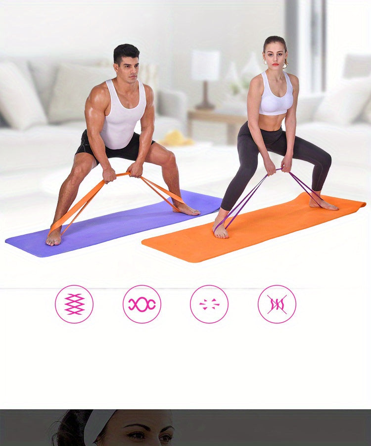 1pc Elastic Resistance Band Exercise Expander Stretch Fitness Rubber Band Pull Up Assist Bands For Training Pilates Home Gym Workout