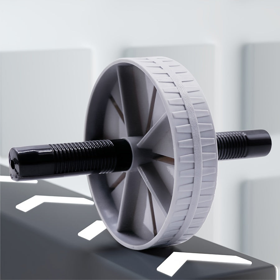 1 Ab Roller Wheel - Sleek Gray & Black, Durable ABS Material, Non-Electric Home Fitness Equipment for Men & Women - Perfect for Core Strength, Muscle Building & Weight Loss, Gym Accessories