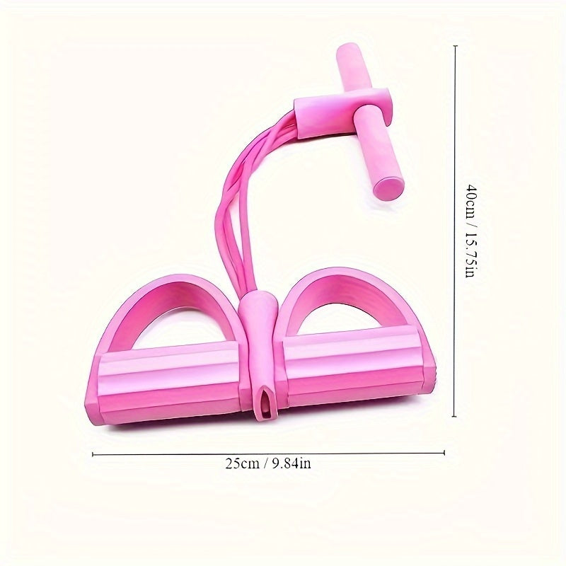 1pc Yoga Fitness Pedal Puller, Resistance Band, Suitable For Body Slimming Shaping, Waist Arms & Legs Stretching