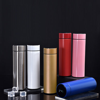 A Smart Temperature Display 304 Stainless Steel Thermos, Sports Cup with LED Touch Screen, Portable for Outdoor Leisure, Straight Water , Thermal Cup with Long-Lasting Insulation And Vacuum Heat Retention