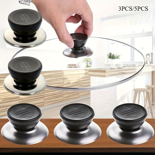 3pcs/5pcs Universal Replaceable Pot Lid Handles, Heat-Resistant Lid Knobs, Glass Pot Lid Top Beads, Kitchen Accessories
