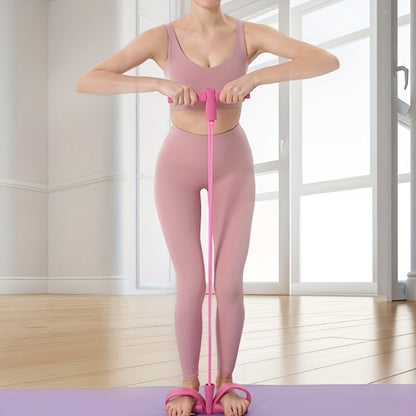 1pc Yoga Fitness Pedal Puller, Resistance Band, Suitable For Body Slimming Shaping, Waist Arms & Legs Stretching