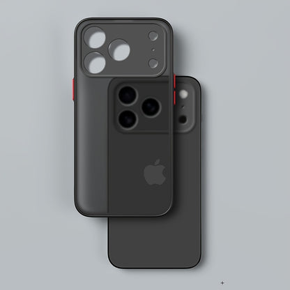 Luxury Matte Armor Shockproof Phone Case with Camera Lens Protection for iPhone 16/17 Series, 6.6ft Drop-Resistant Wireless Charging Hard Cover