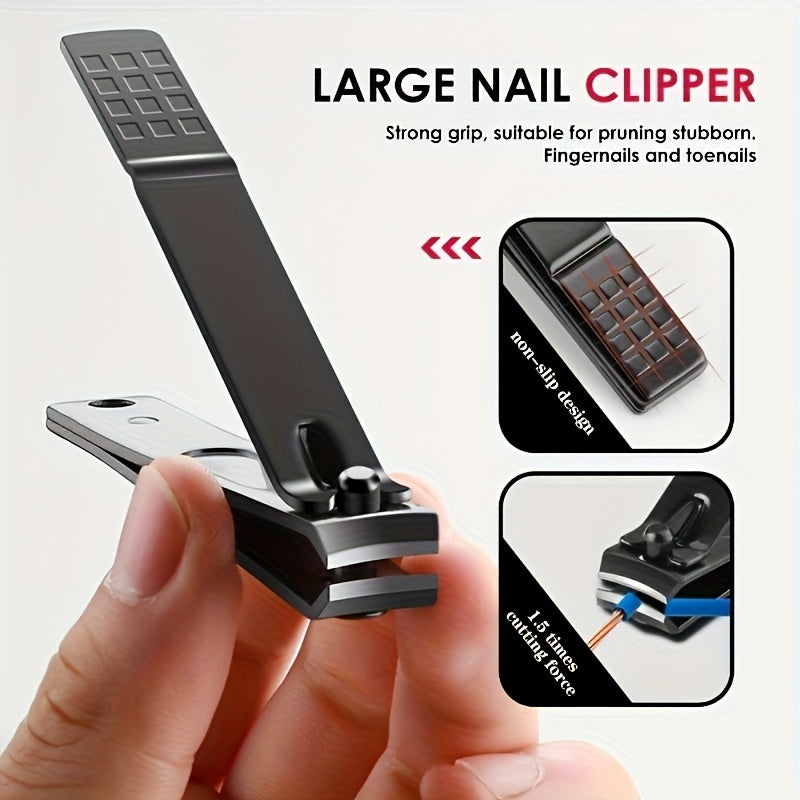 8/15/24 classic black series nail care sets, travel manicure pedicure sets, including nail clippers, cuticle trimmers, tweezers-sharp blades, precise trimming, and essential beauty tools for finger and toenail care-family hyd