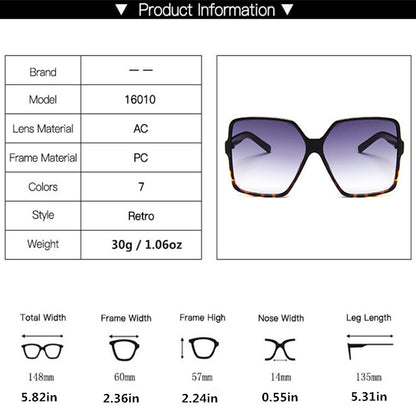 Women's Oversized Shield Fashion Glasses with Gradient Dark to Light Lenses, Lightweight Plastic Frame for & Fashion Accessories, Stylish Protection Eyewear, Trendy Women