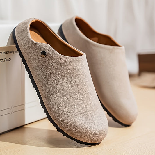 Men's Vintage Slip-On Mules with Soft Sole, Non-Slip, Versatile for Home and Outdoor Wear, Comfortable and Stylish Everyday Shoes