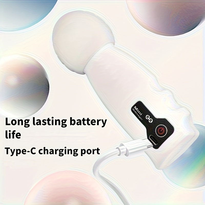 Portable Mini Electric Massager, USB Rechargeable, 4-Speed Adjustable with Variable Speed Modes, Suitable for Body, Back, Neck, Legs, and Waist Massage, Ultra-Light Body Fits in Any Bag, Slim Design for Easy Portability, High