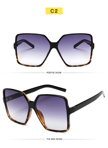 Women's Oversized Shield Fashion Glasses with Gradient Dark to Light Lenses, Lightweight Plastic Frame for & Fashion Accessories, Stylish Protection Eyewear, Trendy Women