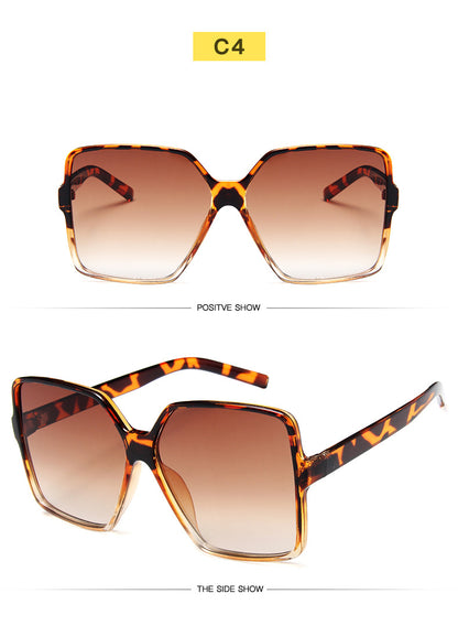Women's Oversized Shield Fashion Glasses with Gradient Dark to Light Lenses, Lightweight Plastic Frame for & Fashion Accessories, Stylish Protection Eyewear, Trendy Women