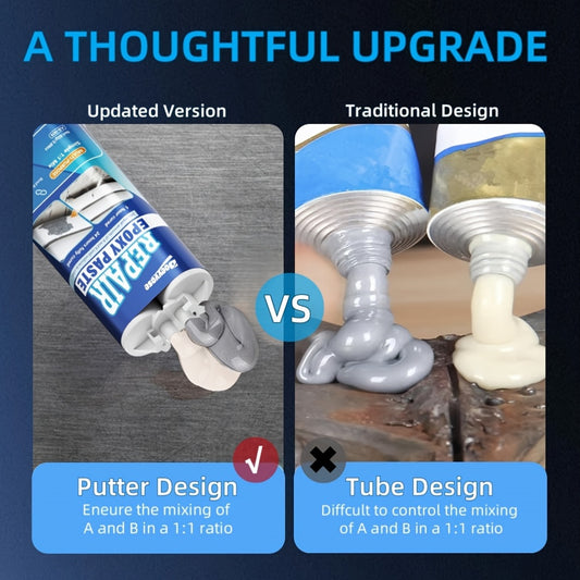 Doeyvose - EPOXY PASTE for REPAIR - Super Diamond Mud Seal Designed for Metal, Fast-Drying, And Resistant to High Temperatures, Ideal for Fixing Leaks in Metal Water Tanks And Radiators As an to Welding - 82G/2.89Oz