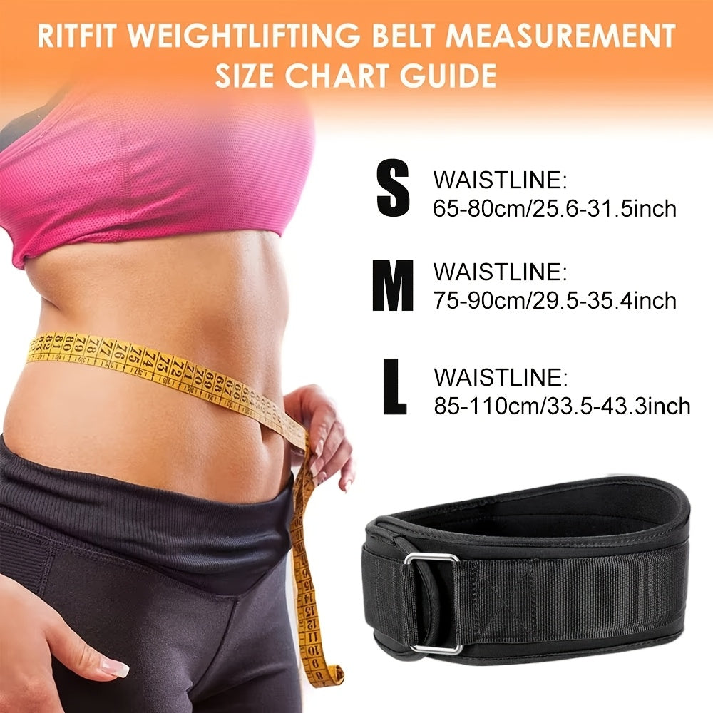 1pc EVA Gym Weightlifting Belt, Adjustable Waist Back Support, Hook-and-Loop Closure, Hand Wash Only, Uncharged, for Squat Dumbbell Barbell Deadlifts Training Fitness