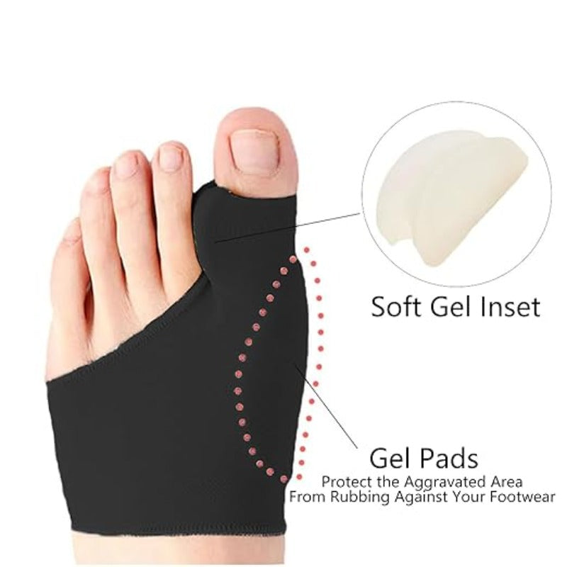 A Pair of Adjustable Elastic Toe Separators, Unisex Gel Toe And Thumb Separators with Gel Pads - Designed for Foot Comfort - Suitable for Nighttime Use, Hiking, Camping - a Perfect Gift for Both Men And Women for Christmas An