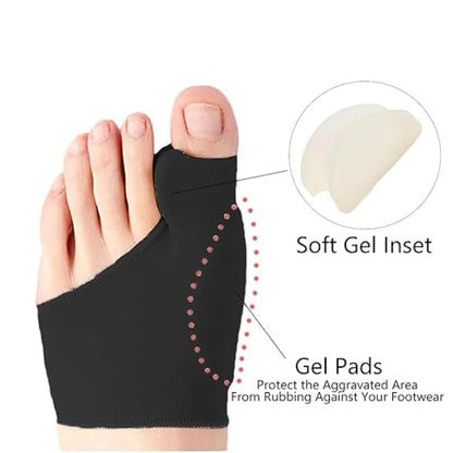 A Pair of Adjustable Elastic Toe Separators, Unisex Gel Toe And Thumb Separators with Gel Pads - Designed for Foot Comfort - Suitable for Nighttime Use, Hiking, Camping - a Perfect Gift for Both Men And Women for Christmas An