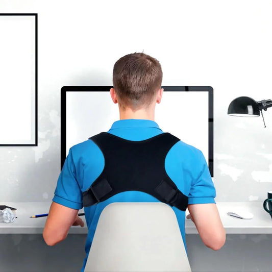 4-Season Back Posture Corrector, Instant Straightener for Men and Women - Adjustable Breathable Upper Body Support Belt