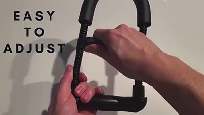 Adjustable Wrist Strengthener & Grip Trainer - Heavy-Duty Stainless Steel Forearm & Hand Workout Equipment for Athletes, Musicians, Injury Recovery - Portable Home Gym Fitness Tool, Black, Muscle Trainer, Ergonomic Design, No