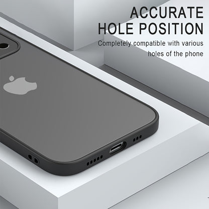 Luxury Matte Armor Shockproof Phone Case with Camera Lens Protection for iPhone 16/17 Series, 6.6ft Drop-Resistant Wireless Charging Hard Cover