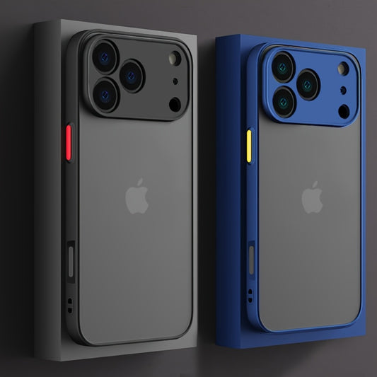 Luxury Matte Armor Shockproof Phone Case with Camera Lens Protection for iPhone 16/17 Series, 6.6ft Drop-Resistant Wireless Charging Hard Cover