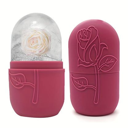 Silicone Ice Facial Roller | Ice Cube Roller Massager| No Fragrance, Battery-Free, Suitable for Various Skin Conditions Reusable Massage Silicone Ice Mold