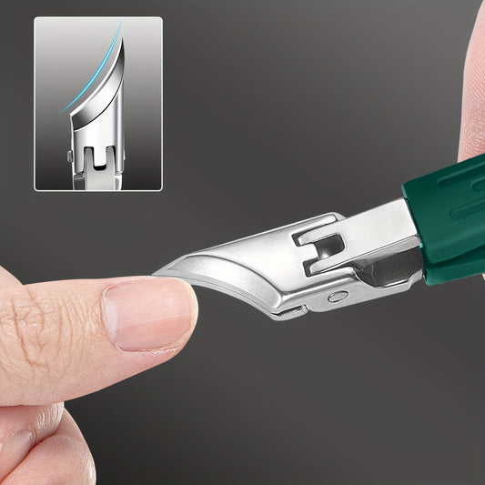 For Thick and Ingrown Nails – A High-precision Trimmer Made of Heavy-duty Stainless Steel, Featuring a Safety Soft Grip Handle and an Ultra-sharp 25-degree Angled Blade. Specially Designed for Seniors, This Thick Nail Clipp