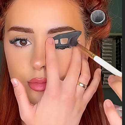 Eye Makeup Assistant - 2 Special Eyeshadow Brushes, Eyeshadow Tools, Quick Makeup Templates, Eyeshadow Molds, Suitable for Female Beginners, Help You Achieve Professional Effects with Minimal Effort, Make Up Anytime and Anywh