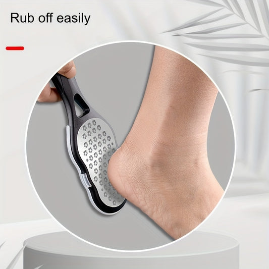 A Professional Stainless Steel Foot File with a Splash-Proof Design, Ergonomic Handle, And Coarse/Fine Exfoliating Surface - Made of Durable Plastic, Suitable for Home Spa Pedicure And Manicure Care - a Perfect Gift for Gradu