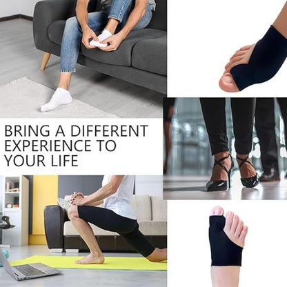A Pair of Adjustable Elastic Toe Separators, Unisex Gel Toe And Thumb Separators with Gel Pads - Designed for Foot Comfort - Suitable for Nighttime Use, Hiking, Camping - a Perfect Gift for Both Men And Women for Christmas An