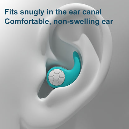 1 Pair of Silicone Swimming Earplugs for Pool Use, Waterproof Earplugs for Surfing and Water Sports, Available in Black, Pink, Blue, Yellow, Green, and Gray, Includes a Reusable Storage Case for Swimming Accessories