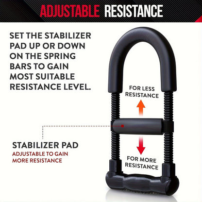 Adjustable Wrist Strengthener & Grip Trainer - Heavy-Duty Stainless Steel Forearm & Hand Workout Equipment for Athletes, Musicians, Injury Recovery - Portable Home Gym Fitness Tool, Black, Muscle Trainer, Ergonomic Design, No