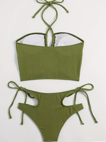 New Split Bikini High Waist European and American Women's Swimwear Women's Vacation Swimwear