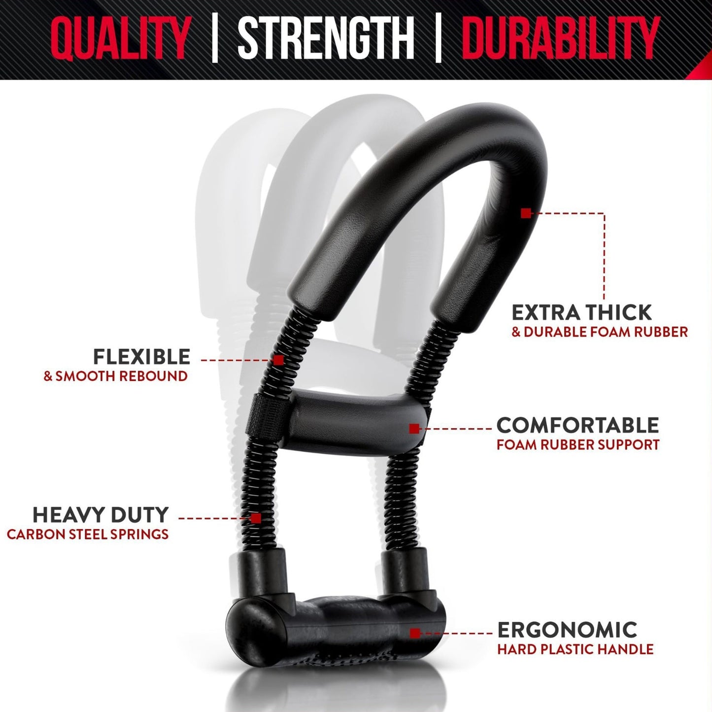 Adjustable Wrist Strengthener & Grip Trainer - Heavy-Duty Stainless Steel Forearm & Hand Workout Equipment for Athletes, Musicians, Injury Recovery - Portable Home Gym Fitness Tool, Black, Muscle Trainer, Ergonomic Design, No