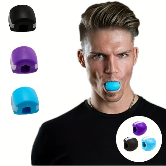 Silicone Jawline Shaping Ball - Non-Electric, Fitness & Training Accessory for Adults