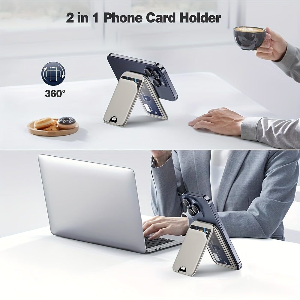 Compatible with Magnetic Card Holders And for iphones, This Is The Strongest Magnetic Wallet for The Entire for iphone 16/15/14/13/12 Series, Featuring an Adjustable Stand. The Card Holder Can Hold 5-6 Cards And Is Suitable f