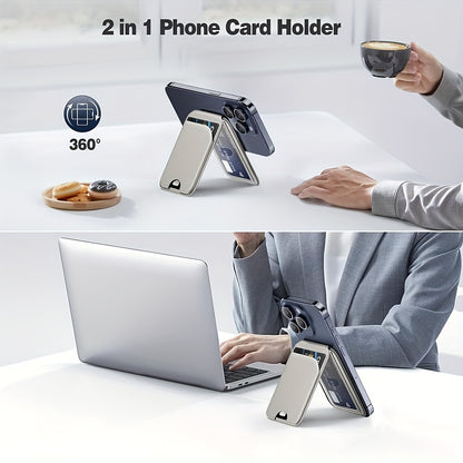 Compatible with Magnetic Card Holders And for iphones, This Is The Strongest Magnetic Wallet for The Entire for iphone 16/15/14/13/12 Series, Featuring an Adjustable Stand. The Card Holder Can Hold 5-6 Cards And Is Suitable f