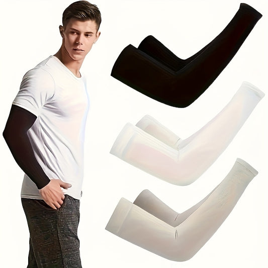 Breathable Arm Sleeves, Straight Tube Covers, Machine Washable & Hand Washable Ice Sliky Fiber Fabric Sleeve Protectors for Driving, Golfing, Fishing, Cycling, Hiking – Lightweight Outdoor Camping Travel Essential