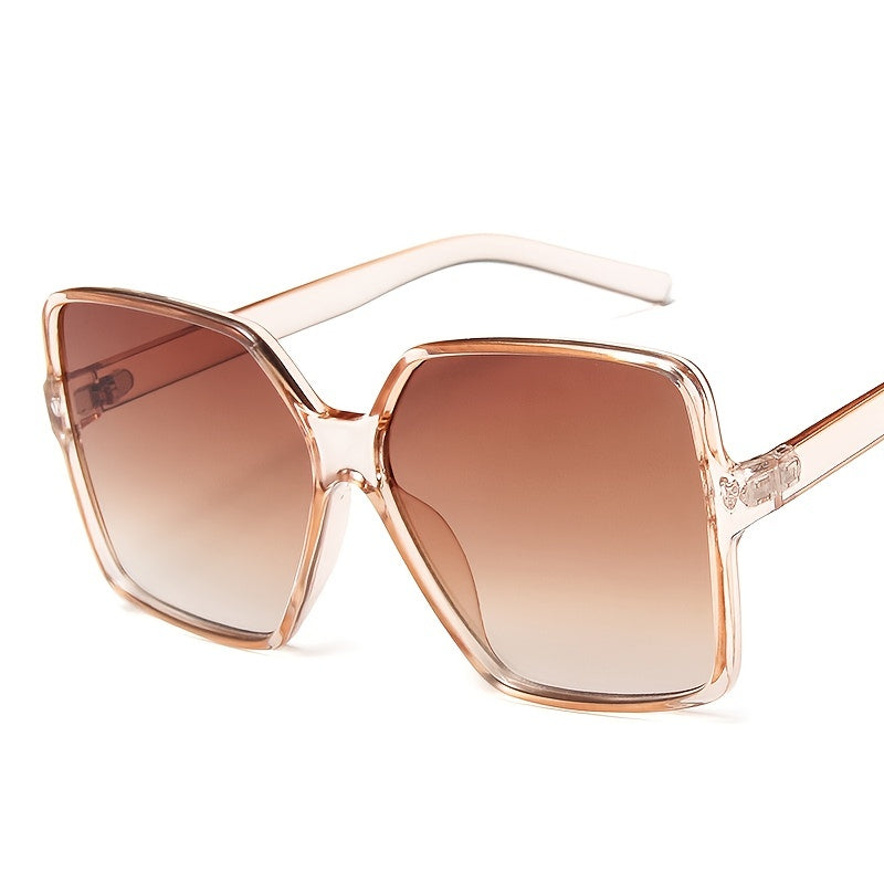 Women's Oversized Shield Fashion Glasses with Gradient Dark to Light Lenses, Lightweight Plastic Frame for & Fashion Accessories, Stylish Protection Eyewear, Trendy Women